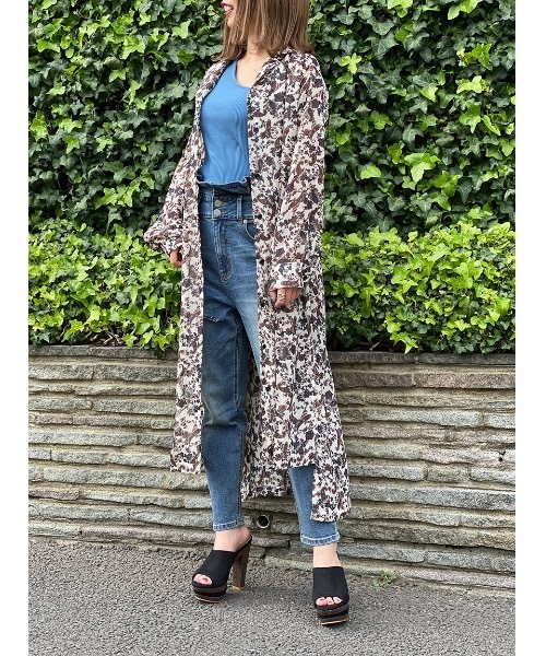 one way（ワンウェイ）の「ペイズリーシアーガウン（その他アウター・レディース・ホワイト/ブラウン/ネイビー・FREE）」の7枚目の写真