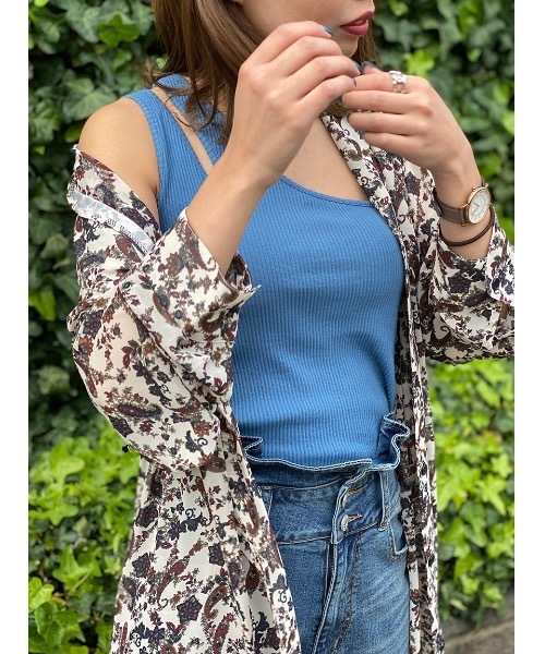 one way（ワンウェイ）の「ペイズリーシアーガウン（その他アウター・レディース・ホワイト/ブラウン/ネイビー・FREE）」の11枚目の写真