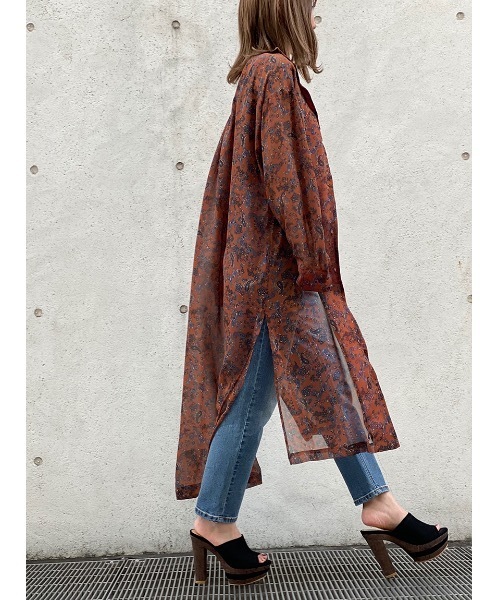 one way（ワンウェイ）の「ペイズリーシアーガウン（その他アウター・レディース・ホワイト/ブラウン/ネイビー・FREE）」の18枚目の写真