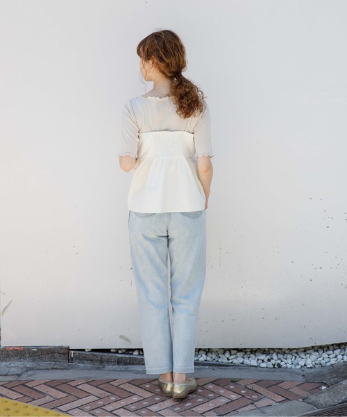 flower(フラワー)の「エアリーブルームビスチェ(その他トップス・レディース・ホワイト/ブルー・FREE)」の6枚目の写真