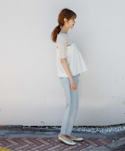 flower(フラワー)の「エアリーブルームビスチェ(その他トップス・レディース・ホワイト/ブルー・FREE)」の5枚目の写真