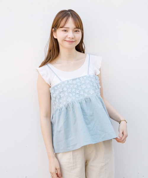 flower(フラワー)の「エアリーブルームビスチェ(その他トップス・レディース・ホワイト/ブルー・FREE)」の14枚目の写真
