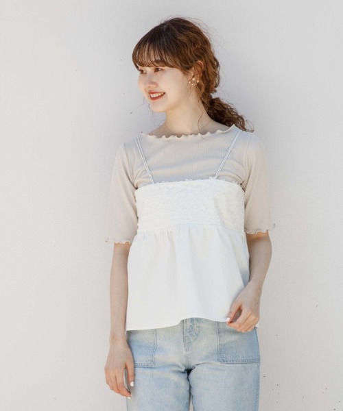 flower(フラワー)の「エアリーブルームビスチェ(その他トップス・レディース・ホワイト/ブルー・FREE)」の13枚目の写真