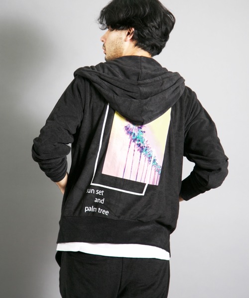 Bling Leads(ブリングリーズ)の「Bling Leads/パイル風景写真ZIPパーカー(パーカー・メンズ・ブラック/ネイビー・LARGE/MEDIUM)」の17枚目の写真