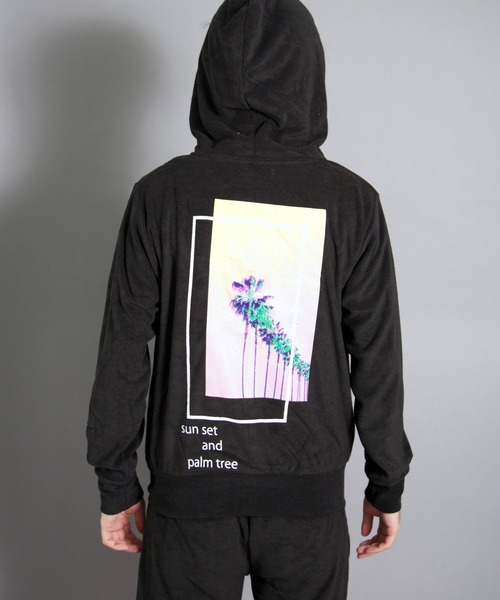 Bling Leads(ブリングリーズ)の「Bling Leads/パイル風景写真ZIPパーカー(パーカー・メンズ・ブラック/ネイビー・LARGE/MEDIUM)」の7枚目の写真