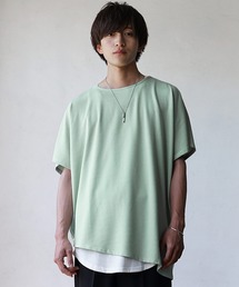 MinoriTY | 半袖アシンメトリードルマンスリーブビッグシルエットTシャツ(Tシャツ/カットソー)