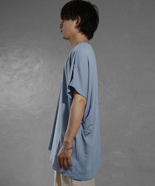 MinoriTY】アシンメトリードルマンスリーブ半袖Tシャツ ビッグ