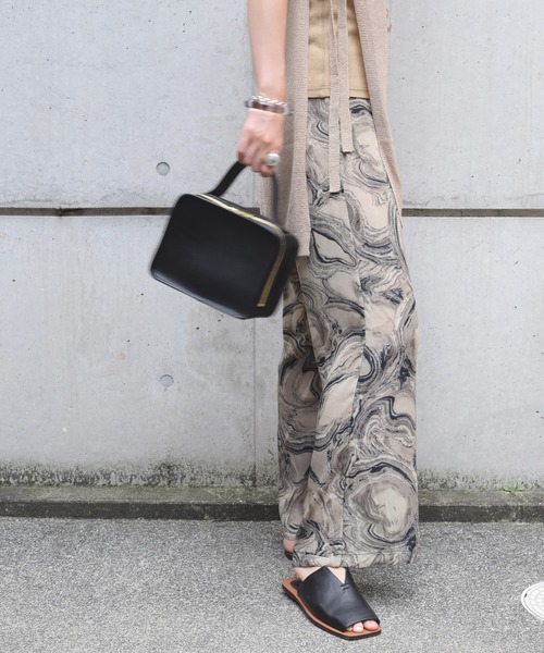 Marient（マリエント）の「マーブルシフォンパンツ（その他パンツ・レディース・ブラック/ベージュ・FREE）」の4枚目の写真