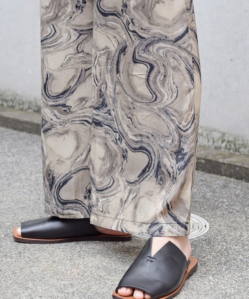 Marient（マリエント）の「マーブルシフォンパンツ（その他パンツ・レディース・ブラック/ベージュ・FREE）」の6枚目の写真