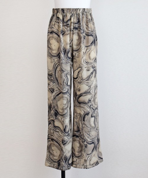 Marient（マリエント）の「マーブルシフォンパンツ（その他パンツ・レディース・ブラック/ベージュ・FREE）」の7枚目の写真