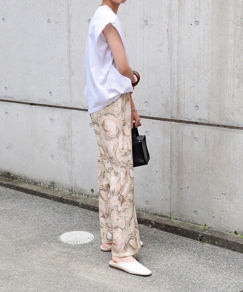 Marient（マリエント）の「マーブルシフォンパンツ（その他パンツ・レディース・ブラック/ベージュ・FREE）」の14枚目の写真