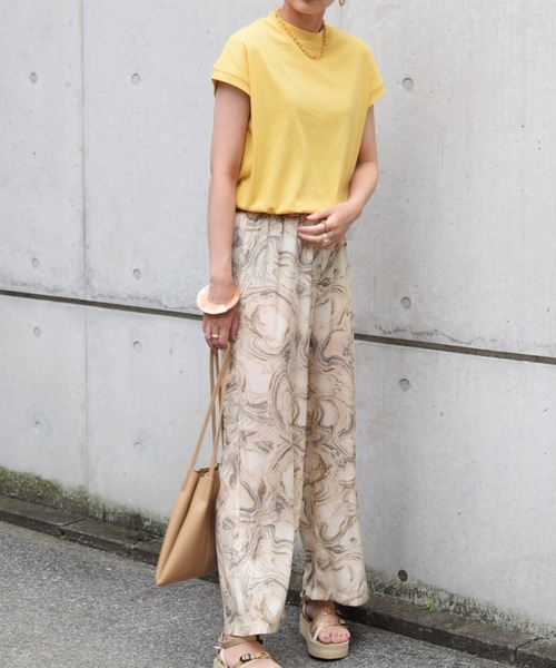 Marient（マリエント）の「マーブルシフォンパンツ（その他パンツ・レディース・ブラック/ベージュ・FREE）」の18枚目の写真