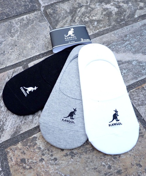 KANGOL（カンゴール）の「【KANGOL】カンゴール無地刺繍ソックス /インステップソックス/3足セット（ソックス/靴下・レディース・ホワイト/マルチ/ブラック・WOMENS）」の3枚目の写真
