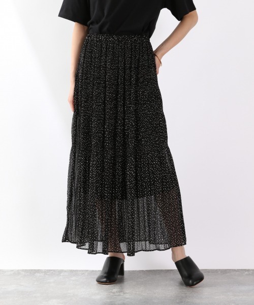 LOWRYS FARM（ローリーズファーム）の「マジョリカスカート　892581（スカート・レディース・ブラック/ブラック系その他/ブラウン系その他/アイボリー/ブルー/ブラウン/ドット・FREE）」の4枚目の写真