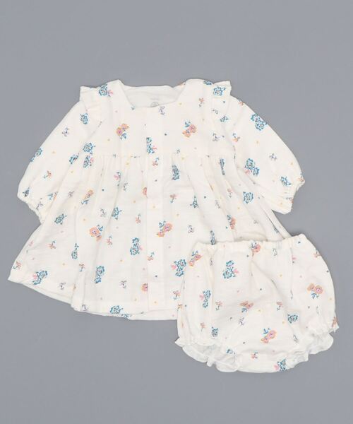 ワンピース Petitプリントブルマ付長袖ワンピース ワンピース Petit Bateau プチバトー のファッション