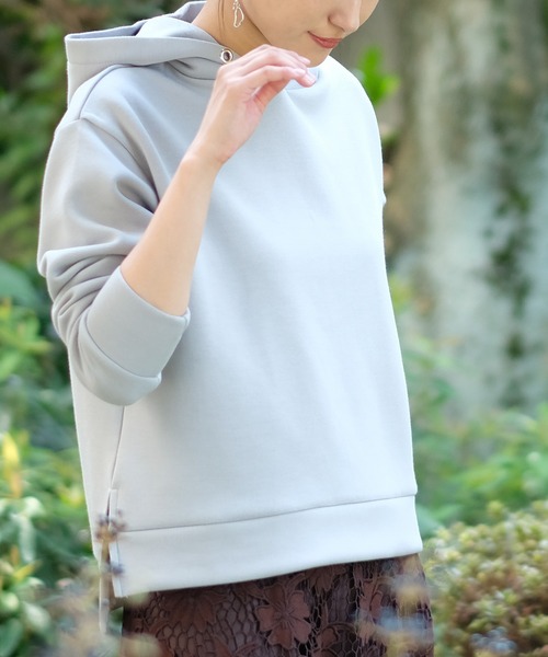 TRUDEA(トルディア)の「ダンボールパーカー(パーカー・レディース・ピンクベージュ/ミント/ベージュ/ブラック/アイボリー・MEDIUM/LARGE)」の4枚目の写真