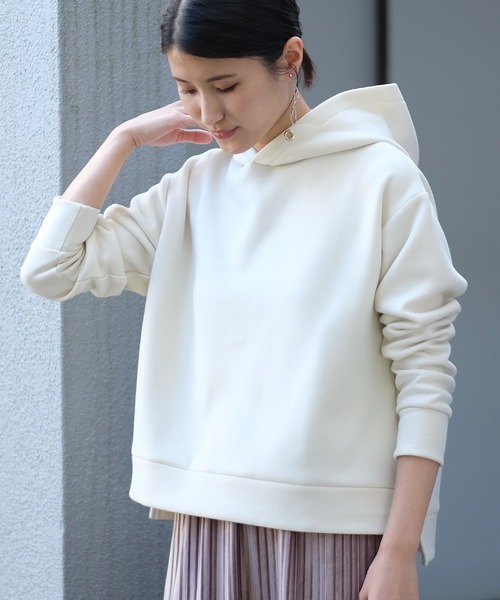 TRUDEA(トルディア)の「ダンボールパーカー(パーカー・レディース・ピンクベージュ/ミント/ベージュ/ブラック/アイボリー・MEDIUM/LARGE)」の11枚目の写真