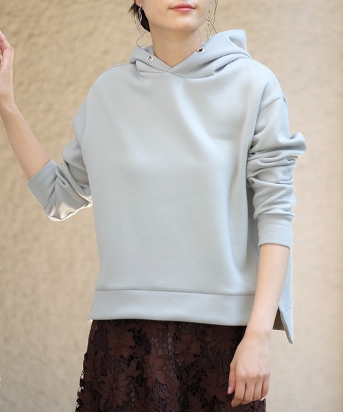 TRUDEA(トルディア)の「ダンボールパーカー(パーカー・レディース・ピンクベージュ/ミント/ベージュ/ブラック/アイボリー・MEDIUM/LARGE)」の16枚目の写真