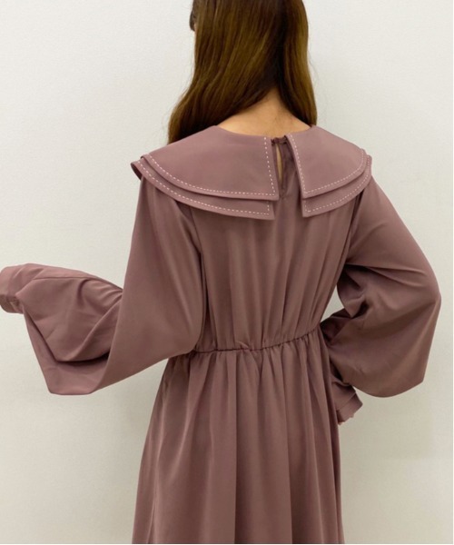 apres jour(アプレジュール)の「ステッチ襟ワンピース【ZOZOTOWN限定アイテム】(ワンピース・レディース・ミント/モカ/ライトベージュ・フリー)」の9枚目の写真