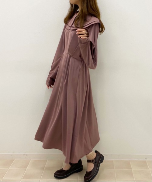apres jour(アプレジュール)の「ステッチ襟ワンピース【ZOZOTOWN限定アイテム】(ワンピース・レディース・ミント/モカ/ライトベージュ・フリー)」の10枚目の写真