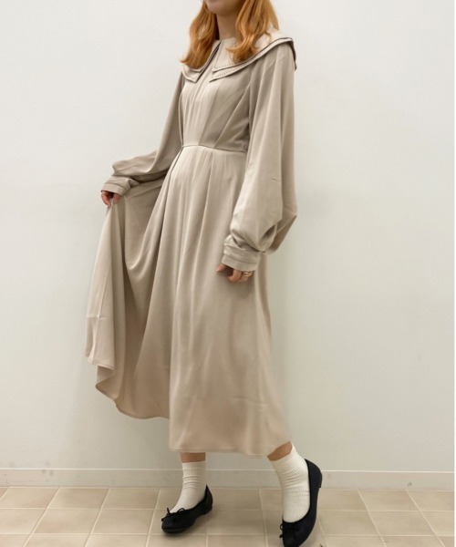 apres jour(アプレジュール)の「ステッチ襟ワンピース【ZOZOTOWN限定アイテム】(ワンピース・レディース・ミント/モカ/ライトベージュ・フリー)」の15枚目の写真