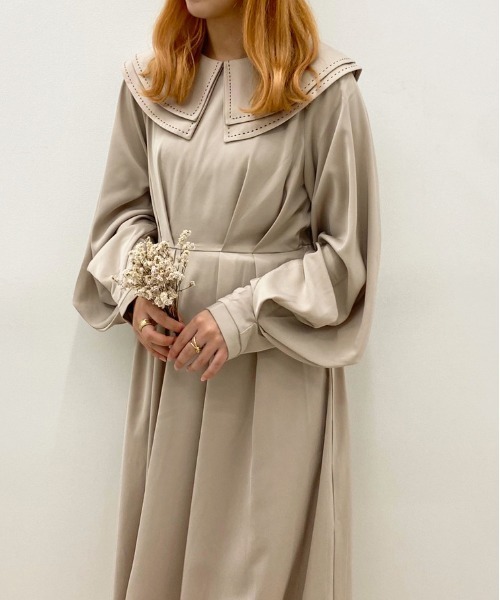 apres jour(アプレジュール)の「ステッチ襟ワンピース【ZOZOTOWN限定アイテム】(ワンピース・レディース・ミント/モカ/ライトベージュ・フリー)」の11枚目の写真