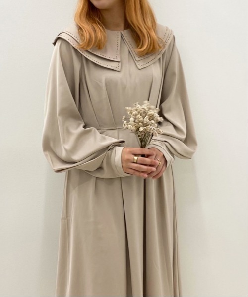 apres jour(アプレジュール)の「ステッチ襟ワンピース【ZOZOTOWN限定アイテム】(ワンピース・レディース・ミント/モカ/ライトベージュ・フリー)」の12枚目の写真