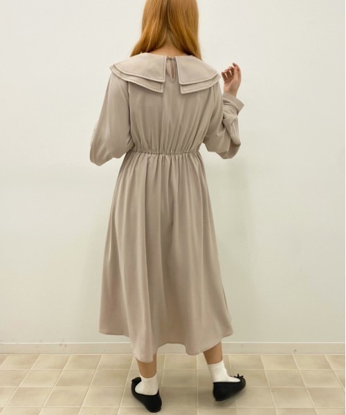 apres jour(アプレジュール)の「ステッチ襟ワンピース【ZOZOTOWN限定アイテム】(ワンピース・レディース・ミント/モカ/ライトベージュ・フリー)」の16枚目の写真