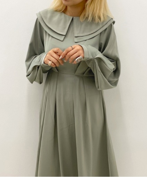 apres jour(アプレジュール)の「ステッチ襟ワンピース【ZOZOTOWN限定アイテム】(ワンピース・レディース・ミント/モカ/ライトベージュ・フリー)」の17枚目の写真