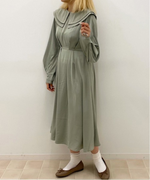 apres jour(アプレジュール)の「ステッチ襟ワンピース【ZOZOTOWN限定アイテム】(ワンピース・レディース・ミント/モカ/ライトベージュ・フリー)」の20枚目の写真