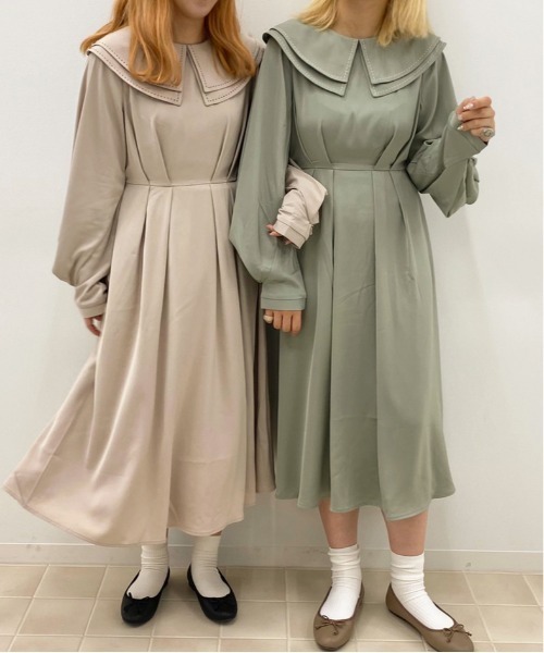 apres jour(アプレジュール)の「ステッチ襟ワンピース【ZOZOTOWN限定アイテム】(ワンピース・レディース・ミント/モカ/ライトベージュ・フリー)」の21枚目の写真