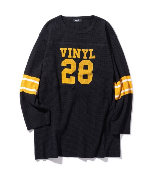 glamb(グラム)の「Vinyl club football knit / バイナルクラブフットボールニット(ニット/セーター・メンズ・ワインレッド/ブラック・M/L/S)」の3枚目の写真