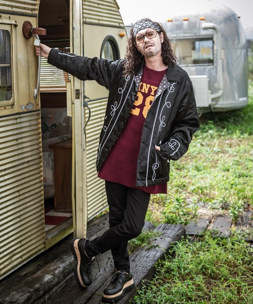 glamb(グラム)の「Vinyl club football knit / バイナルクラブフットボールニット(ニット/セーター・メンズ・ワインレッド/ブラック・M/L/S)」の19枚目の写真