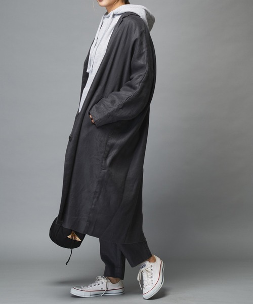 PUAL CE CIN（ピュアルセシン）の「ラミーコート（チェスターコート・レディース・ブラック/グレー/ベージュ・FREE）」の3枚目の写真