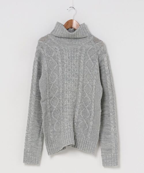 セール ニット セーター Bling Bl Bling Leads ケーブルタートルニット ニット セーター Bling トップス Leads ブリングリーズ のファッション