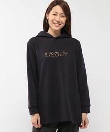 裏起毛ロゴプリントパーカー
