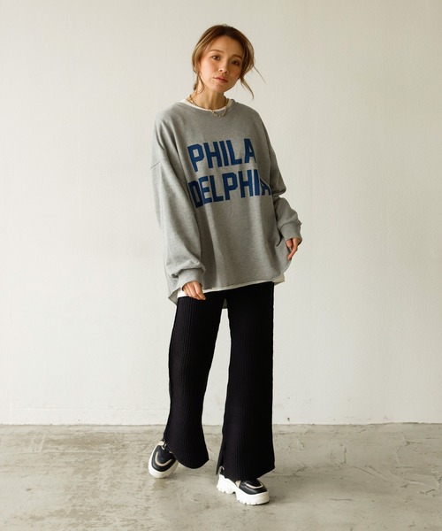 Auntie Rosa Holiday(アンティローザホリデー)の「ワッフルフレアレギンス(レギンス/スパッツ・レディース・ブラック/グレー/ナチュラル/カーキ・FREE)」の6枚目の写真