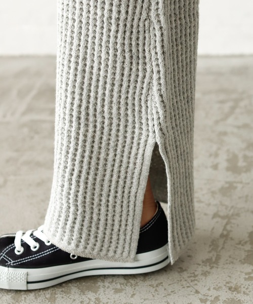 Auntie Rosa Holiday(アンティローザホリデー)の「ワッフルフレアレギンス(レギンス/スパッツ・レディース・ブラック/グレー/ナチュラル/カーキ・FREE)」の17枚目の写真