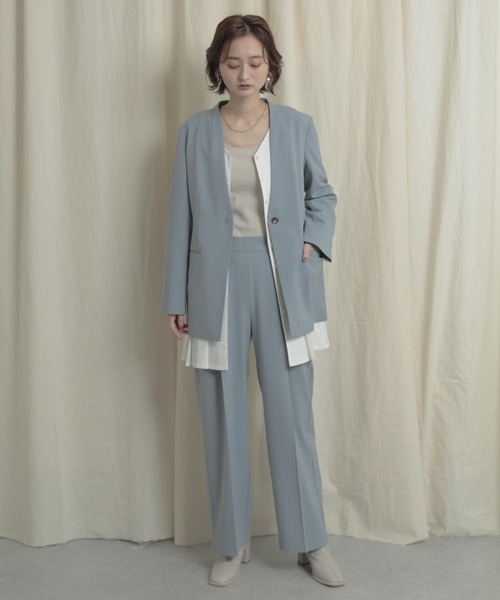 SENSE OF PLACE by URBAN RESEARCH(センスオブプレイスバイアーバンリサーチ)の「『Tallサイズあり』ワイドスラックスパンツ(スラックス・レディース・ブルー/アイボリー/ブラック/ライトブルー/グレー・SMALL/TALL/MEDIUM/X-SMALL)」の10枚目の写真