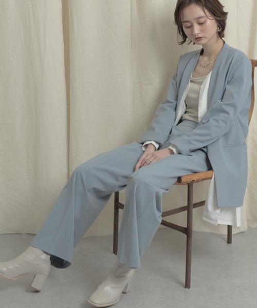 SENSE OF PLACE by URBAN RESEARCH(センスオブプレイスバイアーバンリサーチ)の「『Tallサイズあり』ワイドスラックスパンツ(スラックス・レディース・ブルー/アイボリー/ブラック/ライトブルー/グレー・SMALL/TALL/MEDIUM/X-SMALL)」の14枚目の写真