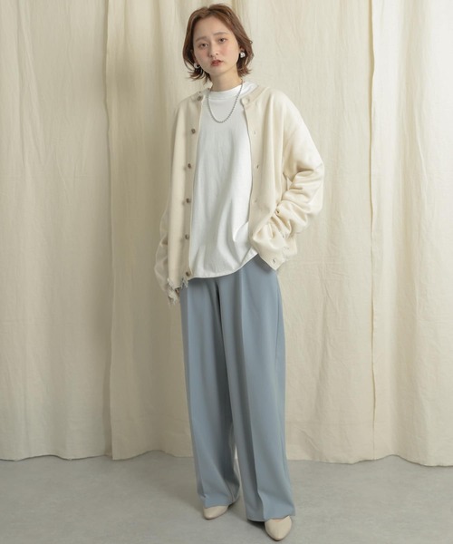 SENSE OF PLACE by URBAN RESEARCH(センスオブプレイスバイアーバンリサーチ)の「『Tallサイズあり』ワイドスラックスパンツ(スラックス・レディース・ブルー/アイボリー/ブラック/ライトブルー/グレー・SMALL/TALL/MEDIUM/X-SMALL)」の16枚目の写真