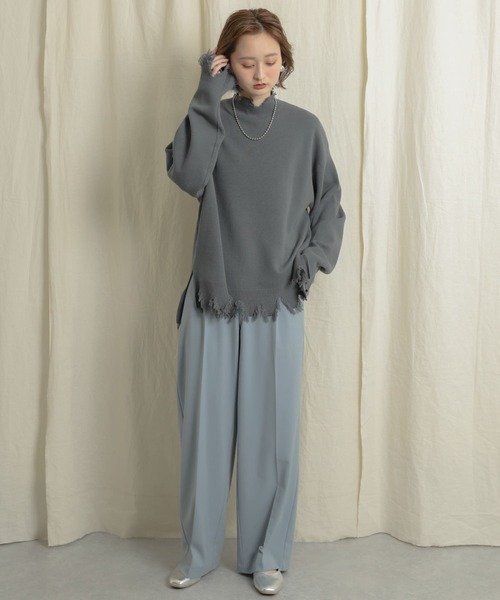 SENSE OF PLACE by URBAN RESEARCH(センスオブプレイスバイアーバンリサーチ)の「『Tallサイズあり』ワイドスラックスパンツ(スラックス・レディース・ブルー/アイボリー/ブラック/ライトブルー/グレー・SMALL/TALL/MEDIUM/X-SMALL)」の21枚目の写真