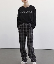 【Fano Studios】Wide straight plaid pants FC21K008