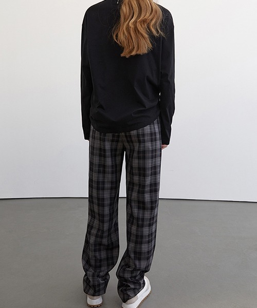Fano Studios(ファノ ストゥディオズ)の「【Fano Studios】Wide straight plaid pants FC21K008(その他パンツ・レディース・ブラック・L/M/S)」の3枚目の写真