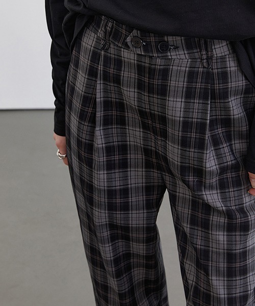 Fano Studios(ファノ ストゥディオズ)の「【Fano Studios】Wide straight plaid pants FC21K008(その他パンツ・レディース・ブラック・L/M/S)」の6枚目の写真