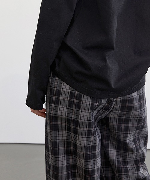 Fano Studios(ファノ ストゥディオズ)の「【Fano Studios】Wide straight plaid pants FC21K008(その他パンツ・レディース・ブラック・L/M/S)」の7枚目の写真