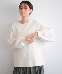 AMERICAN HOLIC | 袖タッククルーネック裏毛プルオーバー　＊●(Tシャツ/カットソー)