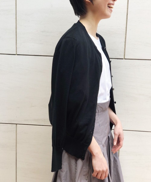 Banner Barrett（バナーバレット）の「カシミヤカーディガン（カーディガン/ボレロ・レディース・オフホワイト/ブラック/ライトブルー/イエロー×グリーン/ピンク/グレー系その他/グリーン系その他/ブラック系/ホワイト系/イエロー系その他・38）」の5枚目の写真