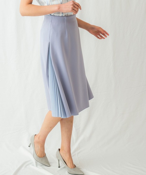 NARACAMICIE（ナラカミーチェ）の「サイドプリーツスカート（スカート・レディース・ブラック/ベージュ/パープル・MEDIUM）」の5枚目の写真