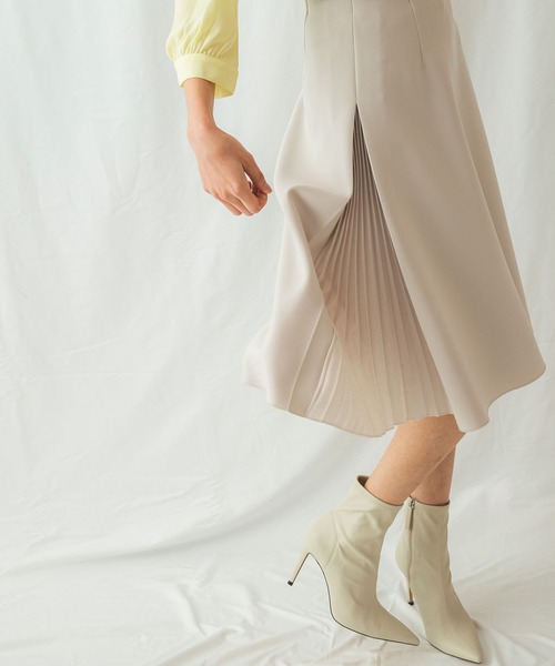 NARACAMICIE（ナラカミーチェ）の「サイドプリーツスカート（スカート・レディース・ブラック/ベージュ/パープル・MEDIUM）」の4枚目の写真